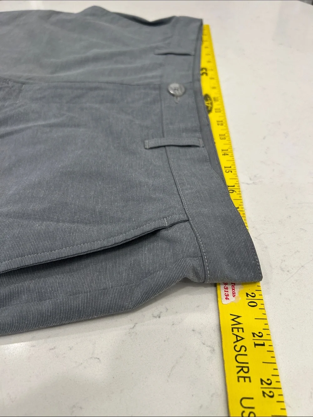 Callaway Golf 38 Flat-Front Gray Stretch Performance Shorts